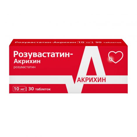 Розувастатин-Акрихин таб.п/о плен. 10мг №30