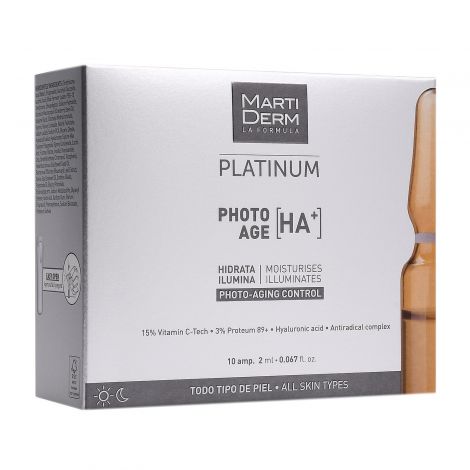 Martiderm Platinum ампулы коррекция фотостарения Гиалуроновая кислота+  2мл №10