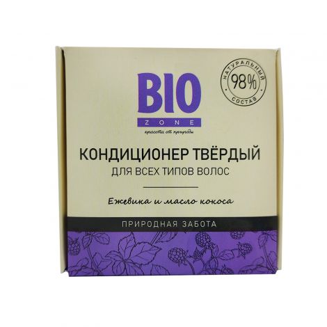 Биозон кондиционер-бальзам для всех типов волос ежевика и масло кокоса 50г