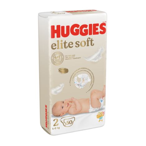 Хаггис Элит Софт подгузники детские р.2/4-6кг №50