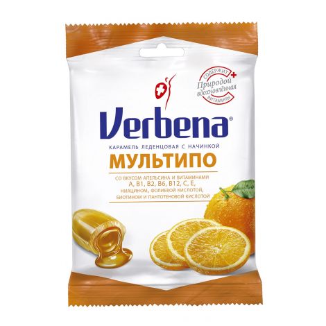 Вербена карамель Мультипо мультивитамины 60г