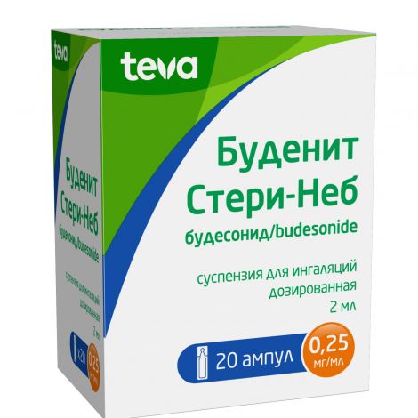 Буденит Стери-Неб сусп.для ингал. 0,25мг/мл амп. 2мл №20 №2