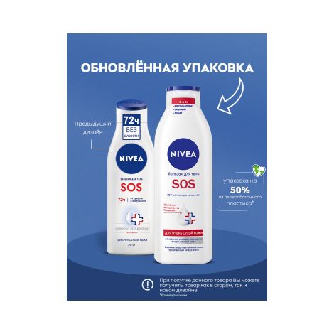 Нивея СОС восстанавливающий бальзам для тела 250мл 88183 №2
