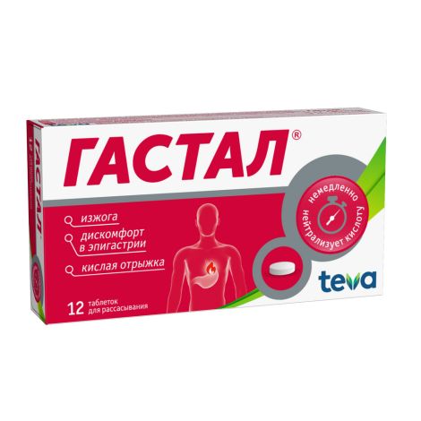 Гастал таблетки для рассасывания №12 №2