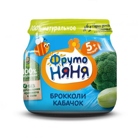 ФрутоНяня пюре брокколи/кабачки 80г