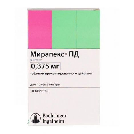 Мирапекс ПД таб.прол.д-ия 0,375мг №10