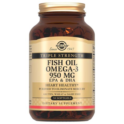 Солгар Тройная Омега 3 ЭПК и ДГК капс. 950мг №50