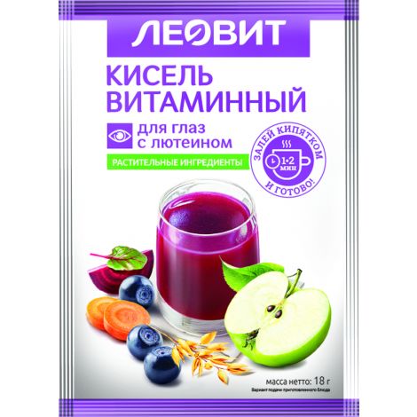Леовит кисель Витаминный для глаз с лютеином диетический 18г
