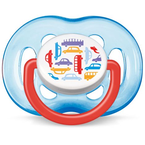 Филипс Авент пустышка силиконовая Дизайн 6-18мес д/мальчиков №1  86124