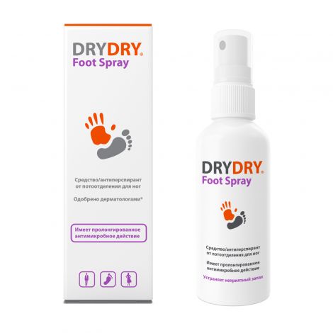 Драй Драй средство для ног Фут Спрей от потоотделения 100мл №5