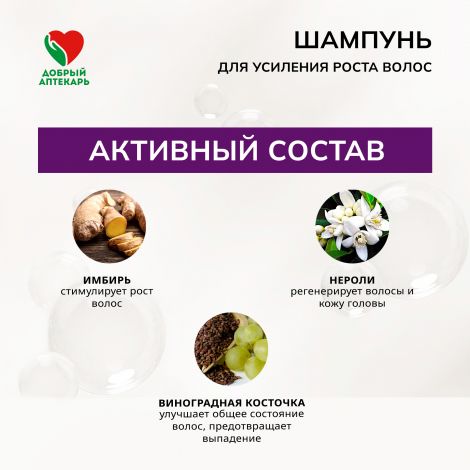Добрый аптекарь шампунь для усиления роста волос  250мл №2