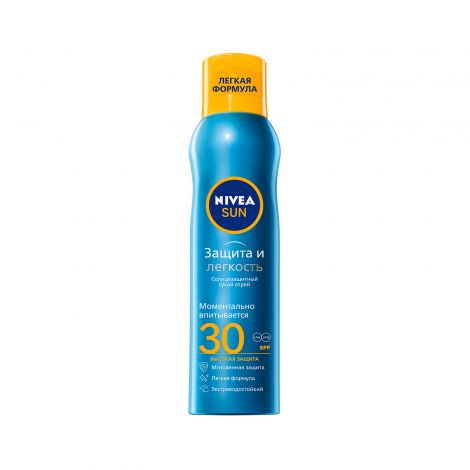 Нивея Сан сухой спрей Защита и Легкость SPF30 200мл 80476