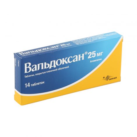 Вальдоксан таб.п/о 25мг №14 №2