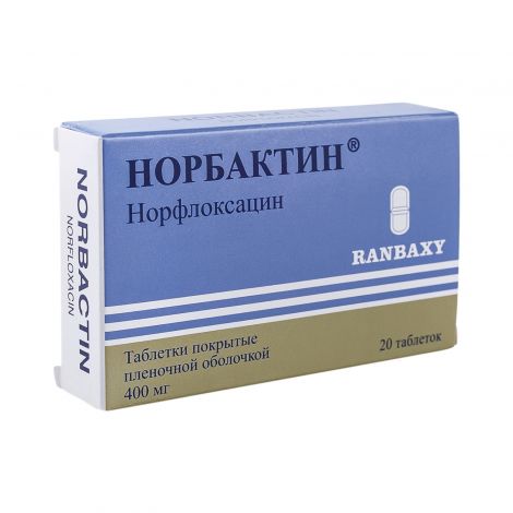 Норбактин таб.п/о плен. 400мг №20 №2