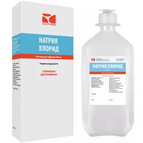 Натрия хлорид-СОЛОфарм р-р д/инф. 0,9% фл. 400мл №20/для стационаров