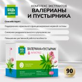 Будь Здоров! Комплекс экстрактов валерианы/пустырника капс. №90