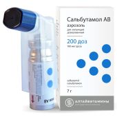 Сальбутамол АВ аэрозоль для ингаляций 100мкг / доза 200доз
