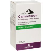 Сальмекорт аэр. для инг. 25мкг+50мкг/доза 120доз