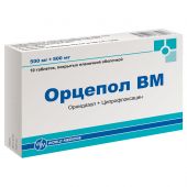 Орцепол ВМ таб.п/о плен. 500мг+500мг №10