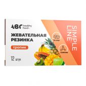 АВС хэлси фуд жевательная резинка Тропические фрукты блистер 16г