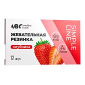 АВС хэлси фуд жевательная резинка Спелая клубника блистер 16г