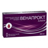 Венапрокт Алиум супп.рект. 250мг №10