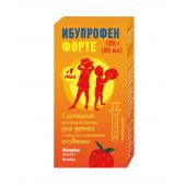 Ибупрофен Форте сусп. для пр.внутрь для дет. Клубника фл. 40мг/мл 80мл+шприц