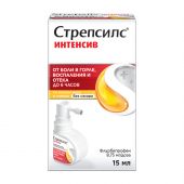 Стрепсилс Интенсив спрей для местн.прим. Мед/Лимон 8,75 мг/доза 15мл №2