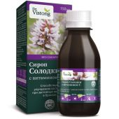 Др. Вистонг сироп солодки с витамином с без сахара фл. 150мл БАД