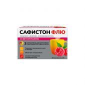 сафистон флю 0,5+0,025+0,2 n10 пакет пор д/р-ра д/приема внутрь со вкусом малины №3