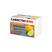 сафистон флю 0,5+0,025+0,2 n10 пакет пор д/р-ра д/приема внутрь со вкусом лимона и меда №2
