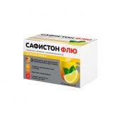 сафистон флю 0,5+0,025+0,2 n10 пакет пор д/р-ра д/приема внутрь со вкусом лимона №2