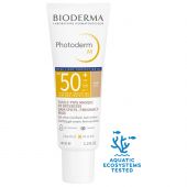 Биодерма Фотодерм солнцезащитный крем-гель M SPF50 для лица 40мл/Светлый оттенок №6
