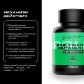 Ипсум цинк / магний / В6 капсулы растительные массой 776мг № 60 №3
