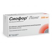 Сиофор Лонг таб. пролонг. высв. 500мг №60
