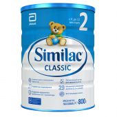 Симилак классик 2 смесь сух. молочная для детей от 6-12мес. 800г