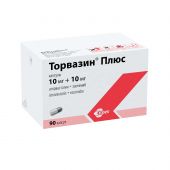 Торвазин плюс капс. 10мг+10мг №90