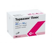 Торвазин плюс капс. 20мг+10мг №90