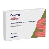 Скертцо таб.п/о плен. 400мг №7