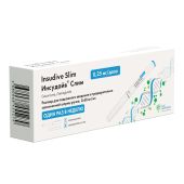Инсудайв Слим р-р для п/к введ. 0,25мг/доза шприц-ручка 1,5мл №1/игла №4 №3