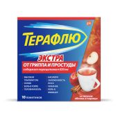 Терафлю экстра пор. для приг. р-ра яблоко-корица пак. №10