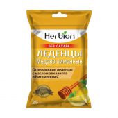 Гербион Леденцы без сахара со вкусом меда и лимона 2,5г №25 БАД