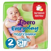 Либеро подгузники Эвридей мини 3-6кг №24