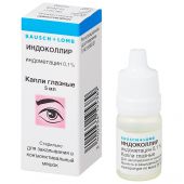Индоколлир гл. капли 0,1% фл.-кап. 5мл №1 №3