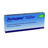 Золадекс капсула пролонгир.дей-я шприц-аппликатор 10,8мг №1 №2