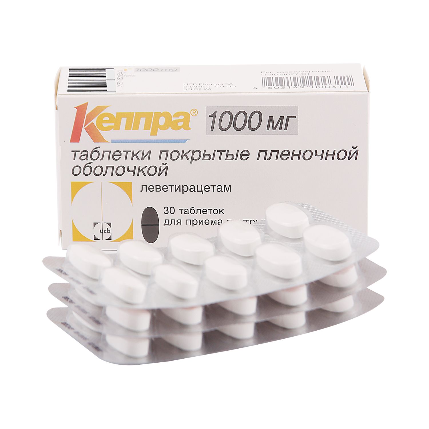 Кеппра таб.п/о 1000мг №30