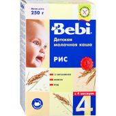 Беби каша молочная рис от 4мес. 250г 748