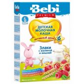 Беби каша молочная злаки/малина/вишня от 6мес. 200г