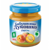 Бабушкино Лукошко пюре персик от 4мес. 100г