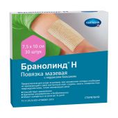 Бранолинд Н повязка мазевая 7,5х10см с перуанским бальзамом №30